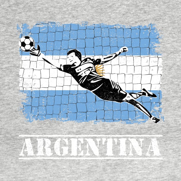 Argentina Soccer Supporter Goalkeeper Shirt by zeno27